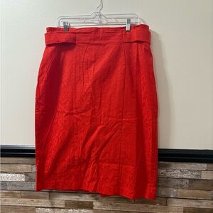 7th Avenue Vibrant Red Pencil Skirt Size 16